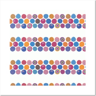 Doodle Dots Stripes Posters and Art